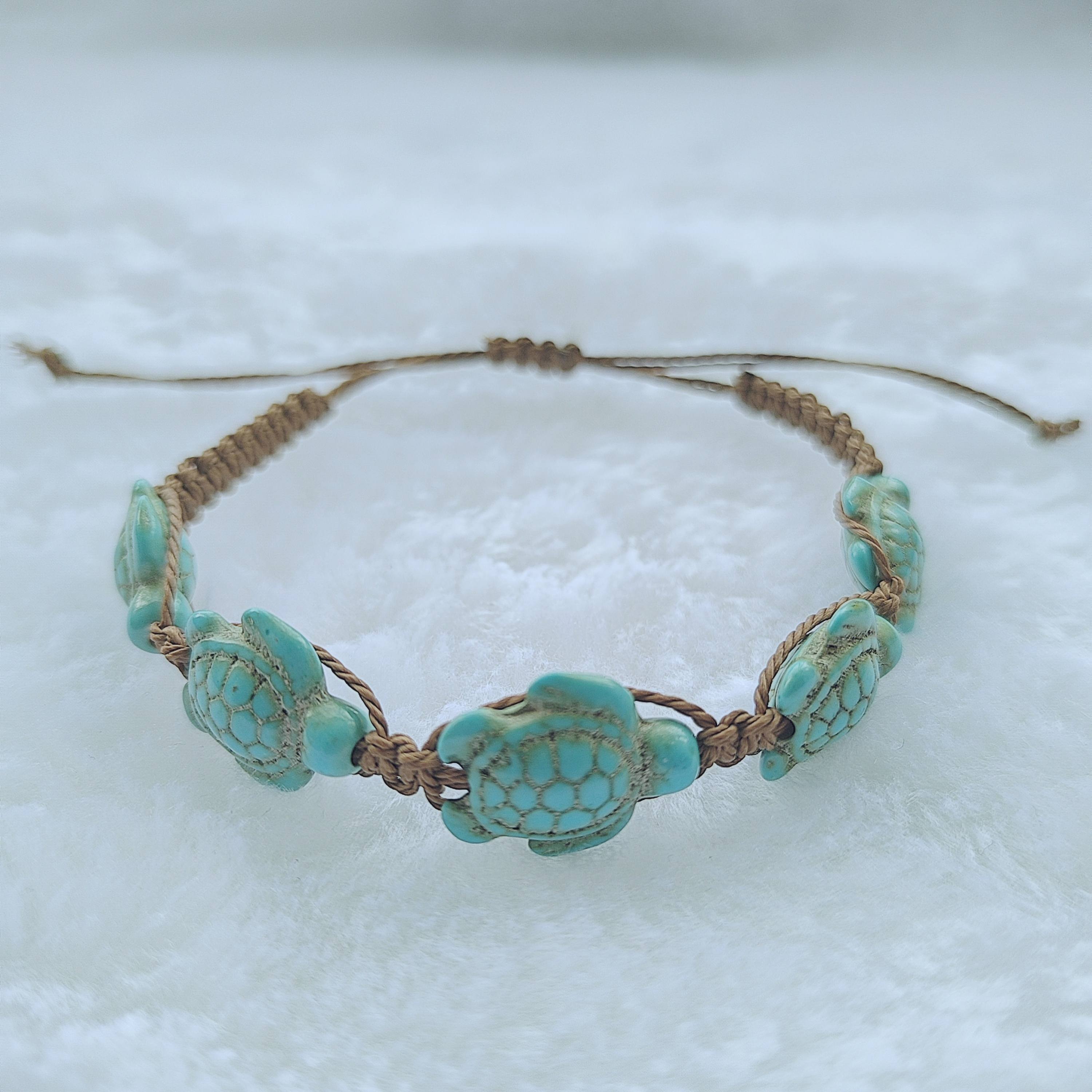 Bohemian Style Turquoise Turtle & Starfish Bracelet